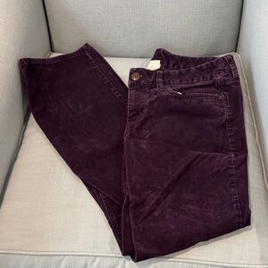 J. Crew Plum Corduroy Pants
